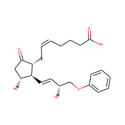 O=C(O)CCC/C=C\C[C@H]1C(=O)C[C@@H](O)[C@@H]1/C=C/[C@@H](O)COc1ccccc1 ZINC000027640260
