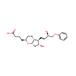 O=C(O)CCC[C@H]1CC[C@H]2[C@H](C[C@@H](O)[C@@H]2/C=C/[C@@H](O)COc2ccccc2)O1 ZINC000146758456