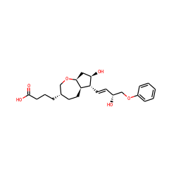 O=C(O)CCC[C@H]1CC[C@H]2[C@H](C[C@@H](O)[C@@H]2/C=C/[C@@H](O)COc2ccccc2)OC1 ZINC000165584053