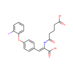O=C(O)CCCC(=O)N/C(=C\c1ccc(Oc2ccccc2I)cc1)C(=O)O ZINC000028520939
