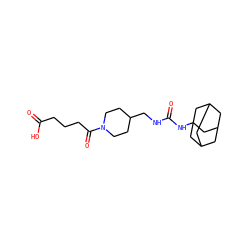 O=C(O)CCCC(=O)N1CCC(CNC(=O)NC23CC4CC(CC(C4)C2)C3)CC1 ZINC000036330660