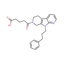 O=C(O)CCCC(=O)N1CCc2c(n(CCCc3ccccc3)c3ncccc23)C1 ZINC000112993101