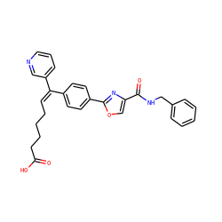 O=C(O)CCCC/C=C(\c1ccc(-c2nc(C(=O)NCc3ccccc3)co2)cc1)c1cccnc1 ZINC000013782516