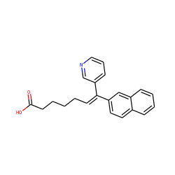 O=C(O)CCCC/C=C(\c1cccnc1)c1ccc2ccccc2c1 ZINC000026740722
