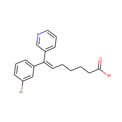 O=C(O)CCCC/C=C(\c1cccnc1)c1cccc(Br)c1 ZINC000026741035