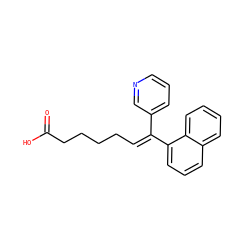O=C(O)CCCC/C=C(\c1cccnc1)c1cccc2ccccc12 ZINC000026744446