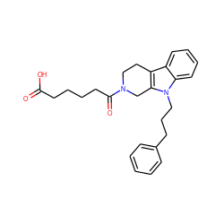 O=C(O)CCCCC(=O)N1CCc2c(n(CCCc3ccccc3)c3ccccc23)C1 ZINC000112992572
