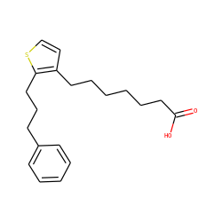 O=C(O)CCCCCCc1ccsc1CCCc1ccccc1 ZINC000013726604