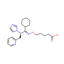 O=C(O)CCCCO/N=C(\C1CCCCC1)[C@@H](Cc1ccccn1)n1ccnc1 ZINC000013738921