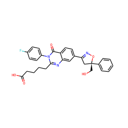 O=C(O)CCCCc1nc2cc(C3=NO[C@](CO)(c4ccccc4)C3)ccc2c(=O)n1-c1ccc(F)cc1 ZINC000103240759