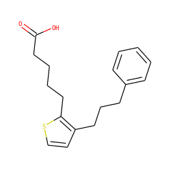 O=C(O)CCCCc1sccc1CCCc1ccccc1 ZINC000013726610