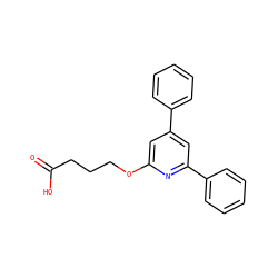 O=C(O)CCCOc1cc(-c2ccccc2)cc(-c2ccccc2)n1 ZINC000013729693