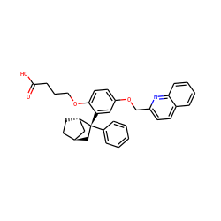 O=C(O)CCCOc1ccc(OCc2ccc3ccccc3n2)cc1[C@@]1(c2ccccc2)C[C@H]2CC[C@H]1C2 ZINC000253918716