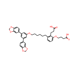 O=C(O)CCCOc1cccc(CCCCCCOc2cc(-c3ccc4c(c3)OCO4)cc(-c3ccc4c(c3)OCO4)c2)c1CCC(=O)O ZINC000049792470