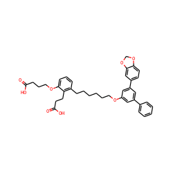 O=C(O)CCCOc1cccc(CCCCCCOc2cc(-c3ccccc3)cc(-c3ccc4c(c3)OCO4)c2)c1CCC(=O)O ZINC000049775330