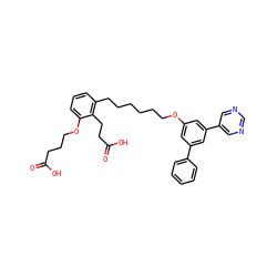 O=C(O)CCCOc1cccc(CCCCCCOc2cc(-c3ccccc3)cc(-c3cncnc3)c2)c1CCC(=O)O ZINC000049774723