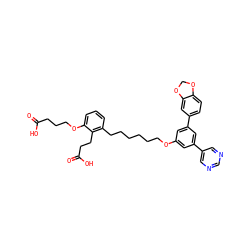 O=C(O)CCCOc1cccc(CCCCCCOc2cc(-c3cncnc3)cc(-c3ccc4c(c3)OCO4)c2)c1CCC(=O)O ZINC000049777819