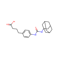O=C(O)CCCc1ccc(NC(=O)NC23CC4CC(CC(C4)C2)C3)cc1 ZINC000040402391