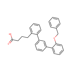 O=C(O)CCCc1ccccc1-c1cccc(-c2ccccc2OCc2ccccc2)c1 ZINC000013554028