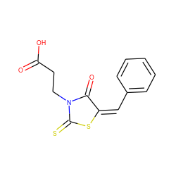O=C(O)CCN1C(=O)/C(=C\c2ccccc2)SC1=S ZINC000001297885