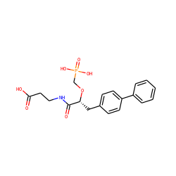 O=C(O)CCNC(=O)[C@@H](Cc1ccc(-c2ccccc2)cc1)OCP(=O)(O)O ZINC000027626268