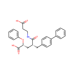 O=C(O)CCNC(=O)[C@H](Cc1ccc(-c2ccccc2)cc1)C[C@@H](Oc1ccccc1)C(=O)O ZINC000013741333