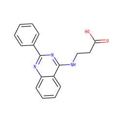 O=C(O)CCNc1nc(-c2ccccc2)nc2ccccc12 ZINC000000119380