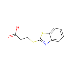 O=C(O)CCSc1nc2ccccc2s1 ZINC000000192890