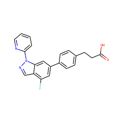 O=C(O)CCc1ccc(-c2cc(F)c3cnn(-c4ccccn4)c3c2)cc1 ZINC001772633238