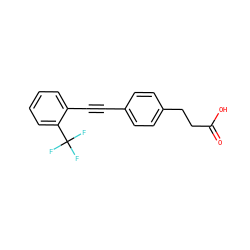 O=C(O)CCc1ccc(C#Cc2ccccc2C(F)(F)F)cc1 ZINC000095593563