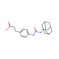 O=C(O)CCc1ccc(NC(=O)NC23CC4CC(CC(C4)C2)C3)cc1 ZINC000035900003