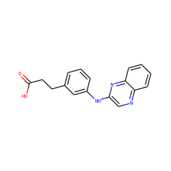 O=C(O)CCc1cccc(Nc2cnc3ccccc3n2)c1 ZINC000072107913