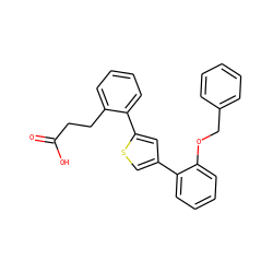 O=C(O)CCc1ccccc1-c1cc(-c2ccccc2OCc2ccccc2)cs1 ZINC000013554036