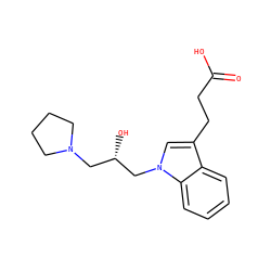 O=C(O)CCc1cn(C[C@@H](O)CN2CCCC2)c2ccccc12 ZINC000299866182