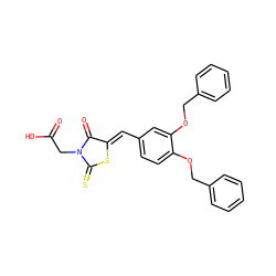 O=C(O)CN1C(=O)/C(=C/c2ccc(OCc3ccccc3)c(OCc3ccccc3)c2)SC1=S ZINC000028363384