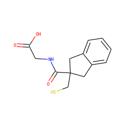 O=C(O)CNC(=O)C1(CS)Cc2ccccc2C1 ZINC000026488307