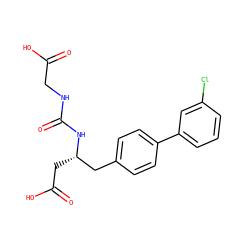 O=C(O)CNC(=O)N[C@@H](CC(=O)O)Cc1ccc(-c2cccc(Cl)c2)cc1 ZINC000068247606