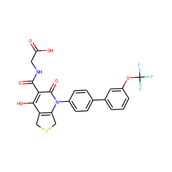 O=C(O)CNC(=O)c1c(O)c2c(n(-c3ccc(-c4cccc(OC(F)(F)F)c4)cc3)c1=O)CSC2 ZINC000114926941