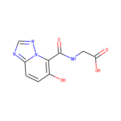 O=C(O)CNC(=O)c1c(O)ccc2ncnn12 ZINC000203706076