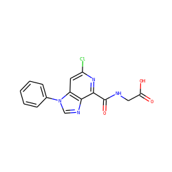 O=C(O)CNC(=O)c1nc(Cl)cc2c1ncn2-c1ccccc1 ZINC000040981311
