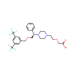 O=C(O)COCCN1CCN([C@@H](COCc2cc(C(F)(F)F)cc(C(F)(F)F)c2)c2ccccc2)CC1 ZINC000027517737