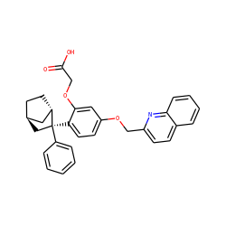 O=C(O)COc1cc(OCc2ccc3ccccc3n2)ccc1[C@]1(c2ccccc2)C[C@H]2CC[C@H]1C2 ZINC000261073285