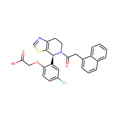 O=C(O)COc1ccc(Cl)cc1[C@H]1c2scnc2CCN1C(=O)Cc1cccc2ccccc12 ZINC000218048000