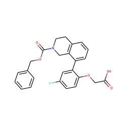 O=C(O)COc1ccc(F)cc1-c1cccc2c1CN(C(=O)OCc1ccccc1)CC2 ZINC000144157931