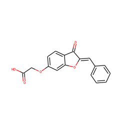 O=C(O)COc1ccc2c(c1)O/C(=C\c1ccccc1)C2=O ZINC000033578518