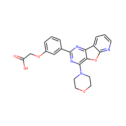 O=C(O)COc1cccc(-c2nc(N3CCOCC3)c3oc4ncccc4c3n2)c1 ZINC000028707105