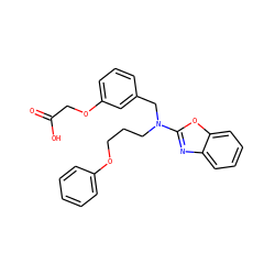 O=C(O)COc1cccc(CN(CCCOc2ccccc2)c2nc3ccccc3o2)c1 ZINC000028900615