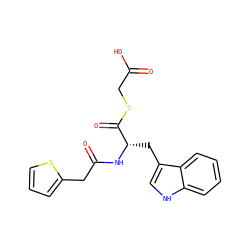 O=C(O)CSC(=O)[C@H](Cc1c[nH]c2ccccc12)NC(=O)Cc1cccs1 ZINC000473121124