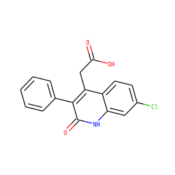 O=C(O)Cc1c(-c2ccccc2)c(=O)[nH]c2cc(Cl)ccc12 ZINC000000016586