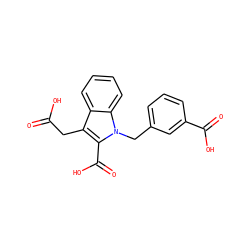 O=C(O)Cc1c(C(=O)O)n(Cc2cccc(C(=O)O)c2)c2ccccc12 ZINC000064559328